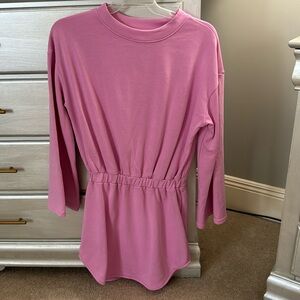 Buddy Love Willa Sweatshirt Dress Long Sleeve Bell Elastic Wast Medium Pink